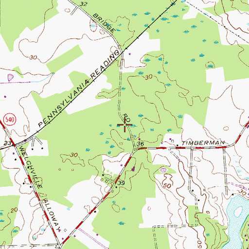 Topographic Map of Alloway Junction, NJ