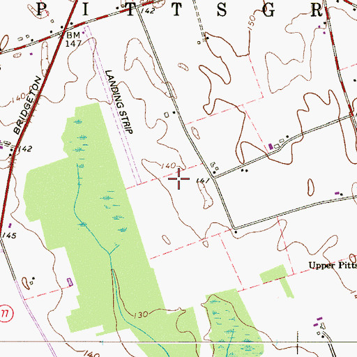 Topographic Map of Franzens Strip (historical), NJ