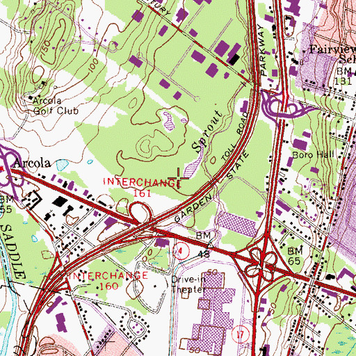 Topographic Map of Alexanders-Paramus Heliport, NJ