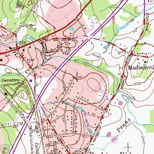 Topographic Map of One Hundred and Ninetyfive Broadway Corporation, NJ