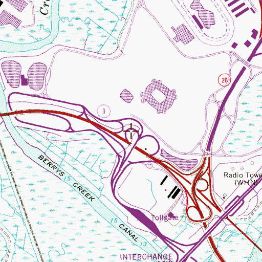 Topographic Map of New Jersey Sports and Exposition Authority, NJ