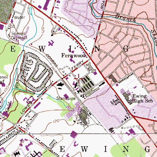 Topographic Map of Department of Transportation (historical), NJ