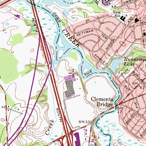 Topographic Map of RCA Landing Strip (historical), NJ