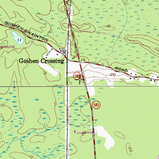 Topographic Map of WBNJ-FM (Cape May Court House), NJ