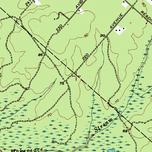 Topographic Map of WRDR-FM (Egg Harbor City), NJ