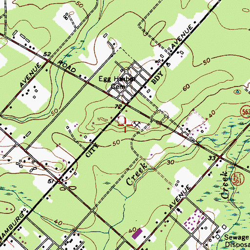 Topographic Map of WRDR-FM (Egg Harbor City), NJ