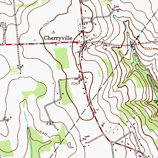 Topographic Map of WCVH-FM (Flemington), NJ