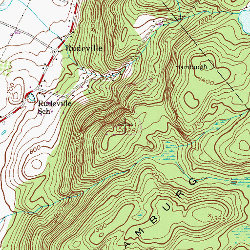 Topographic Map of WSUS-FM (Franklin), NJ
