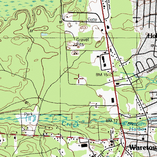 Topographic Map of WJRZ-FM (Manahawkin), NJ