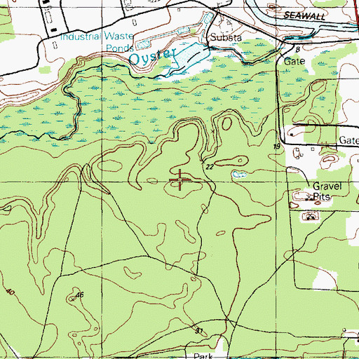 Topographic Map of WQNJ-FM (Ocean Acres), NJ