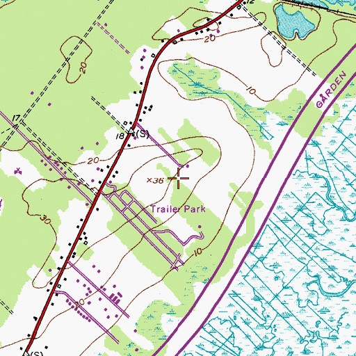 Topographic Map of WSLT-FM (Ocean City), NJ
