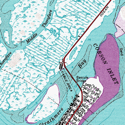 Topographic Map of WKTU-FM (Ocean City), NJ