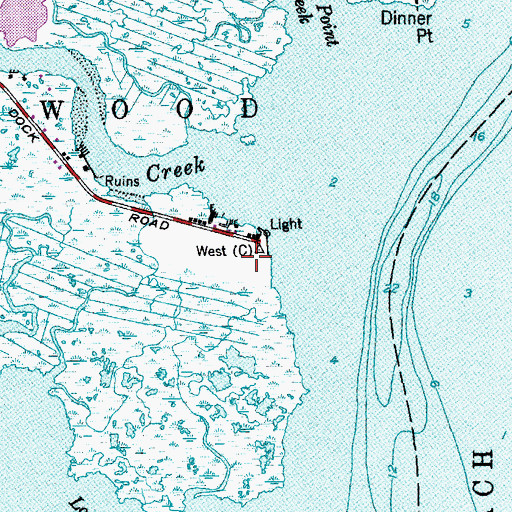 Topographic Map of WACI-TV (Atlantic City), NJ