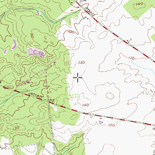 Topographic Map of Alloway Airfield, NJ