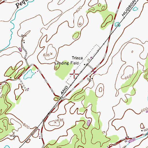 Topographic Map of Trinca Airport, NJ