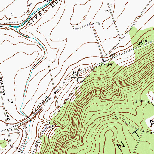 Topographic Map of Parker Airport, NJ