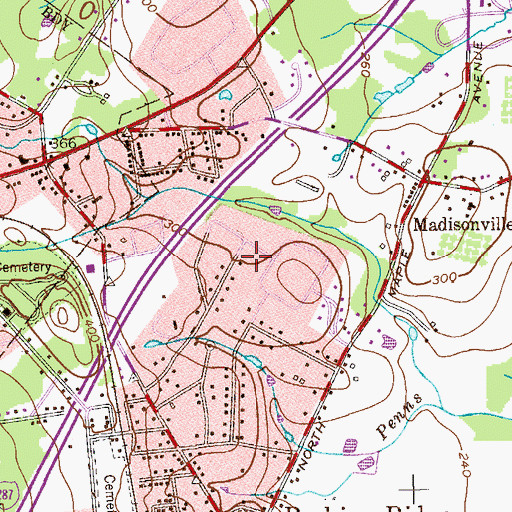 Topographic Map of AT and T Helistop, NJ