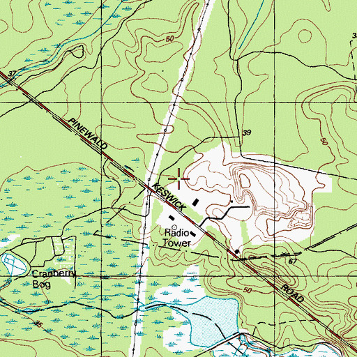 Topographic Map of Berkeley Township Police Heliport, NJ