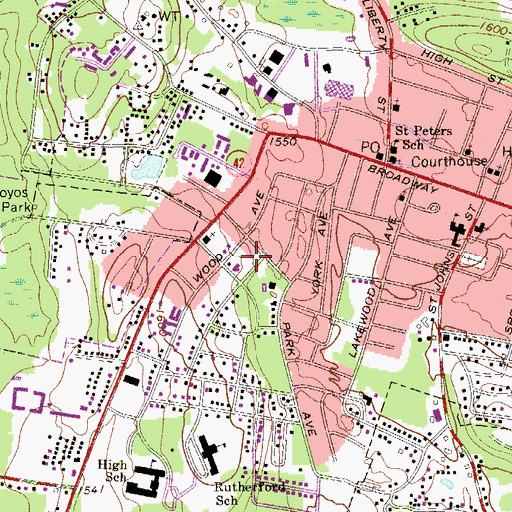 Topographic Map of Scher Heliport, NJ