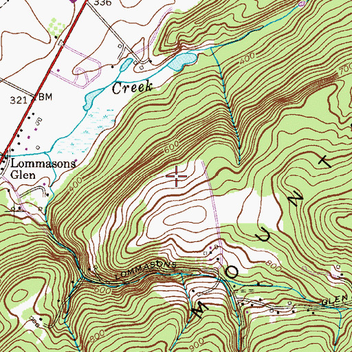Topographic Map of Matthews Airport, NJ
