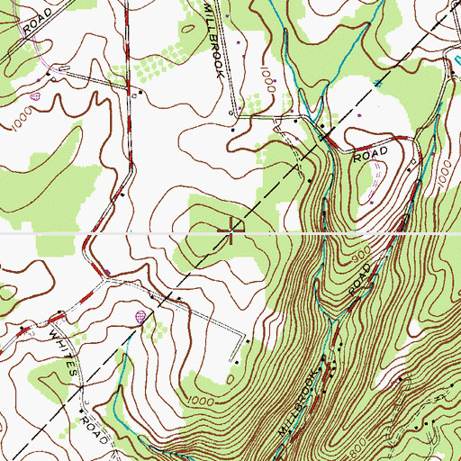 Topographic Map of Johnson Farms Airport (historical), NJ
