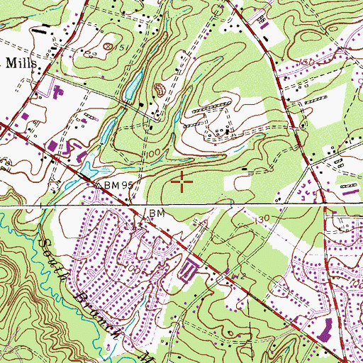Topographic Map of Newbold Island Heliport, NJ