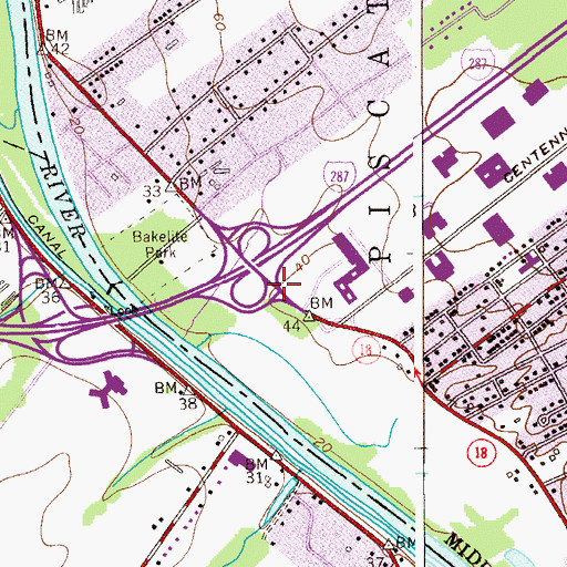 Topographic Map of RBH Heliport, NJ