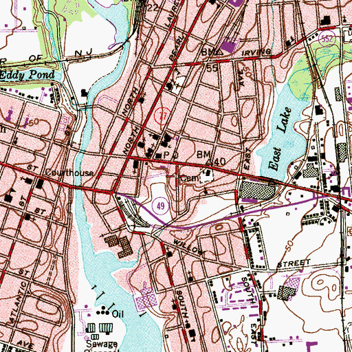Topographic Map of City of Bridgeton Heliport, NJ