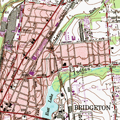 Topographic Map of South Jersey Hospital System Heliport, NJ