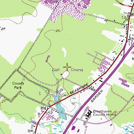 Topographic Map of Stone Harbor Golf Club Heliport, NJ