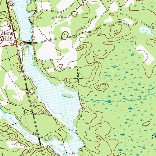Topographic Map of Colliers Mills Heliport, NJ