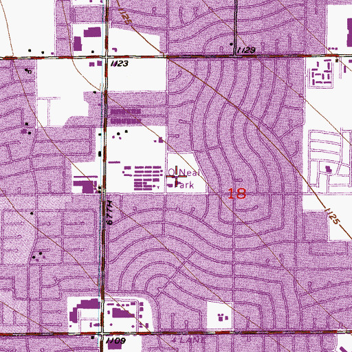 Topographic Map of O'Neal Park, AZ