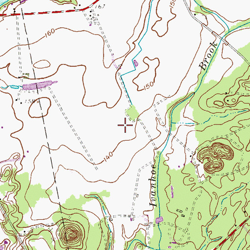 Topographic Map of Perl Acres Airport, NJ