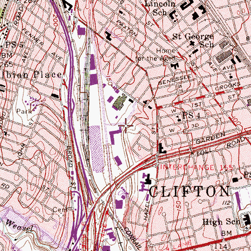 Topographic Map of Metropolitan Electric Heliport, NJ