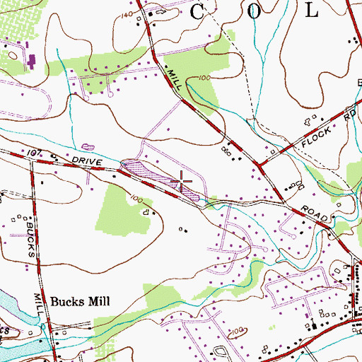 Topographic Map of Colts Neck Police Heliport, NJ