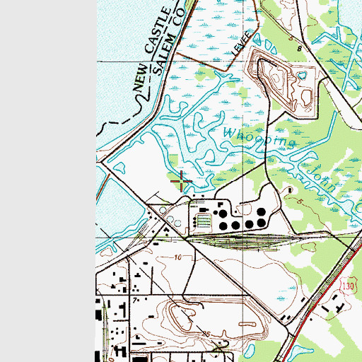 Topographic Map of Deepwater Heliport, NJ