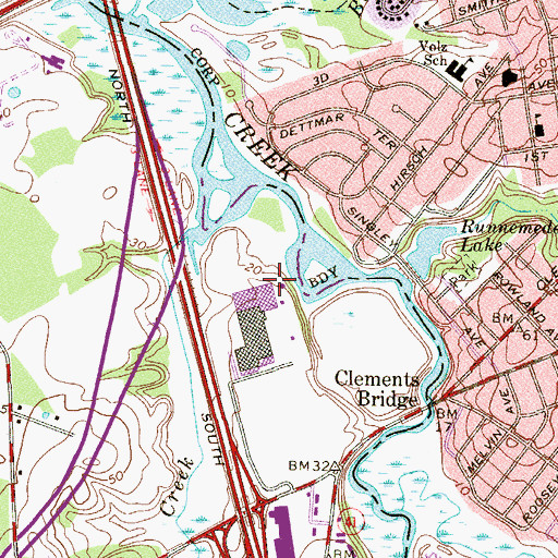 Topographic Map of P and A Deptford Heliport, NJ