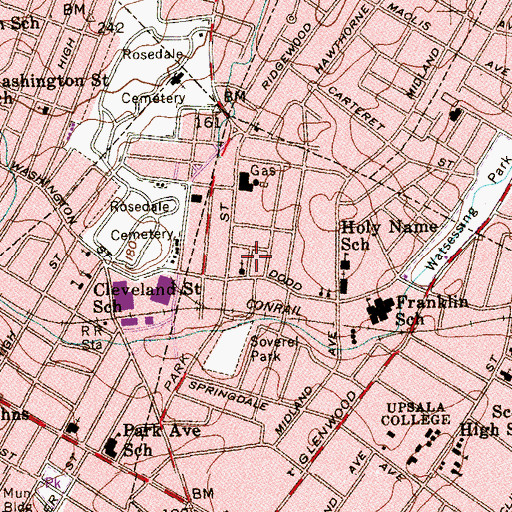 Topographic Map of Soverel Park Heliport, NJ