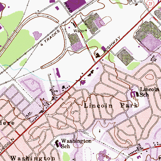 Topographic Map of Edison Square Heliport, NJ