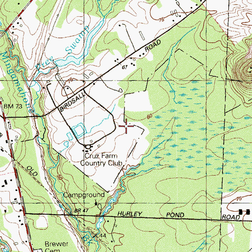Topographic Map of Cruz Farm Heliport, NJ