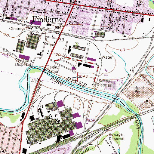 Topographic Map of National Starch and Chemical Company Heliport, NJ