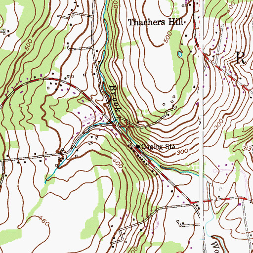 Topographic Map of Teeny Weeny Acres Airport (historical), NJ