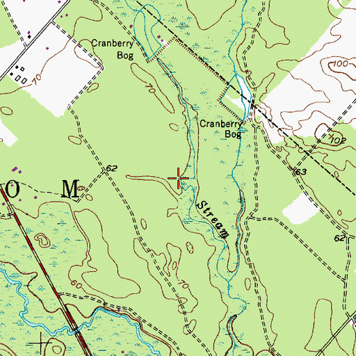 Topographic Map of Folsom Airport (historical), NJ