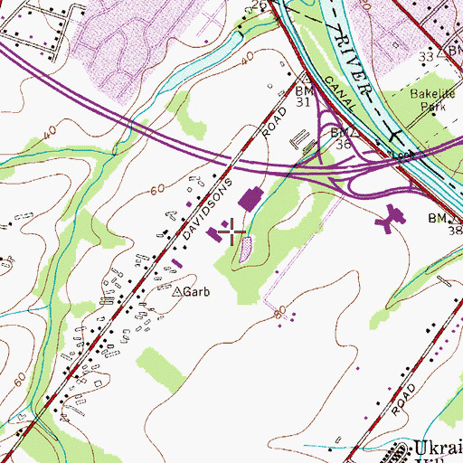 Topographic Map of Atrium at Somerset Heliport, NJ