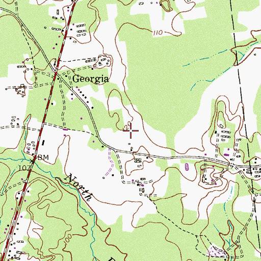 Topographic Map of Ekdahl Airport, NJ