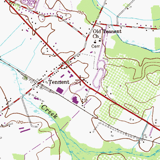 Topographic Map of Manalapan Township-Village Green Heliport, NJ