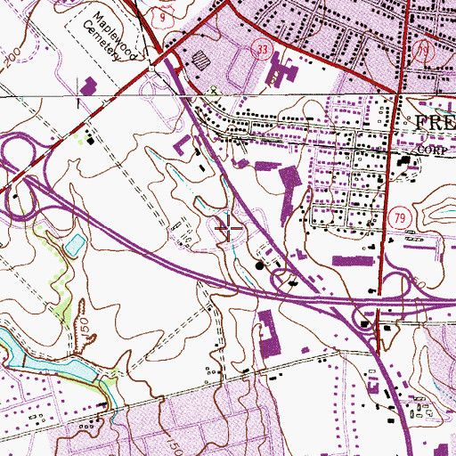 Topographic Map of Central Jersey Bank Heliport, NJ