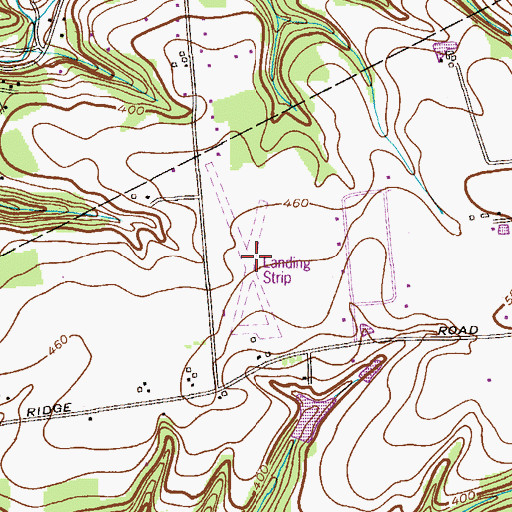 Topographic Map of Malone Airport, NJ