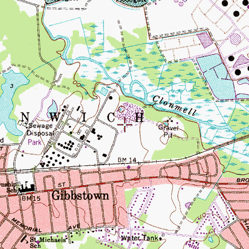 Topographic Map of Hercules Heliport, NJ