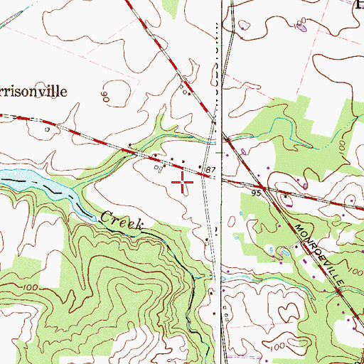 Topographic Map of Stallone Airport, NJ